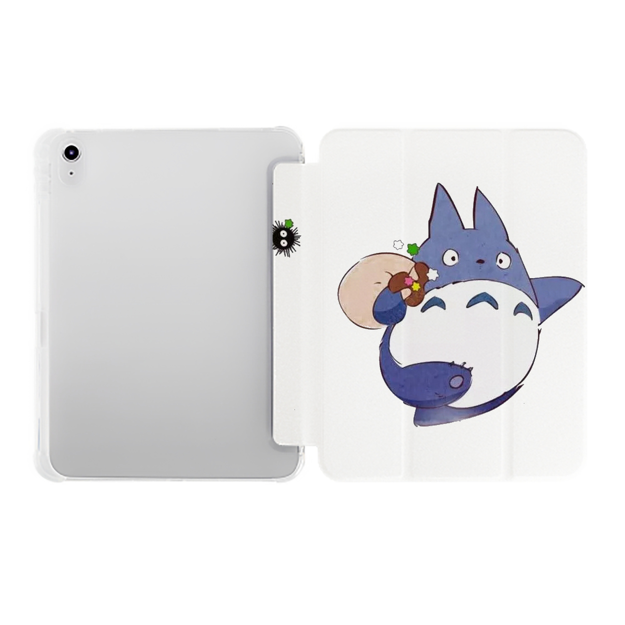 （画像用） となりのトトロ 草壁メイ 草壁サツキ My Neighbor Totoro Satsuki Kusakabe Mei Kusakabe IPad ケース ペン収納付き 三つ折りスタンド PUレザー×シリコン 対応機種9.5/10.5/10.9インチ